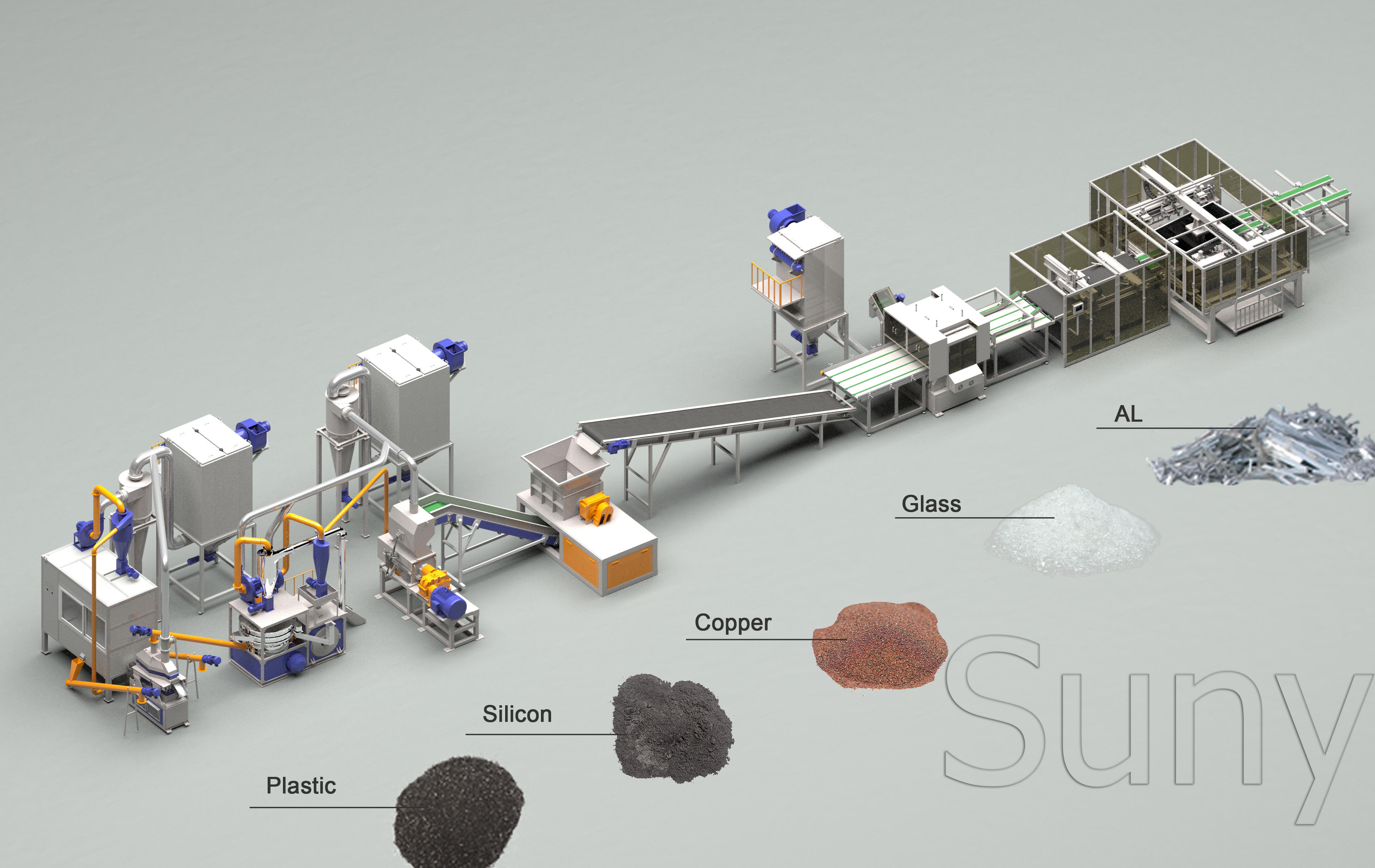 Solar panel PV panel sorting line