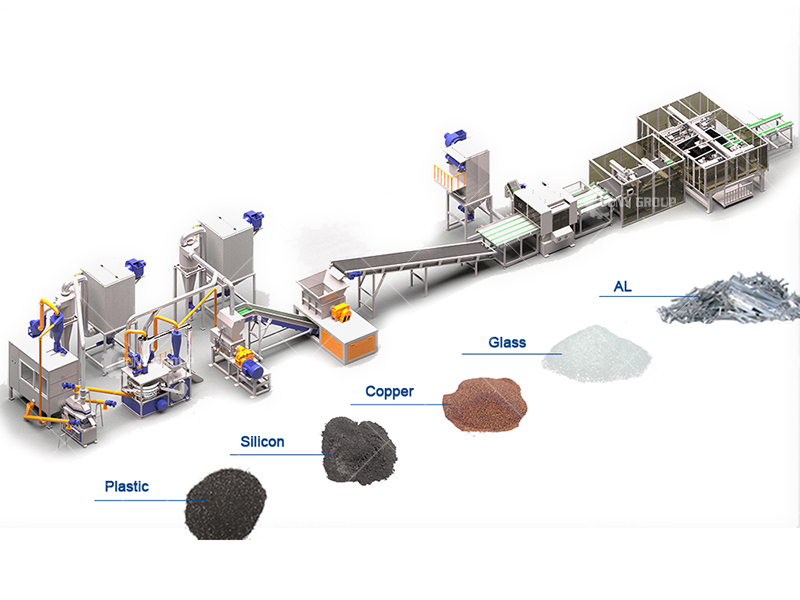 Solar Panel Crushing Recycling Plant