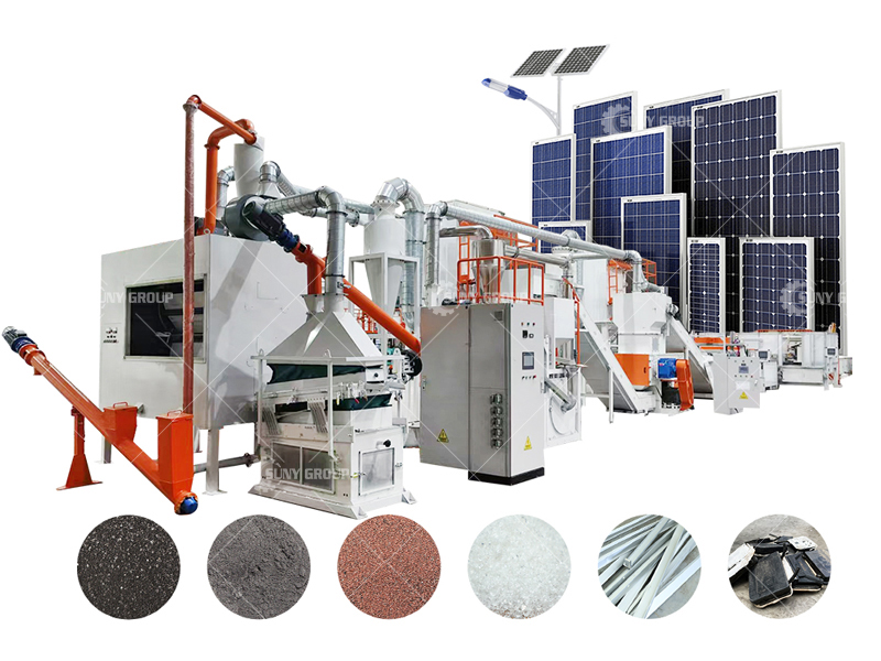 solar panel recycling plant for renewable energy