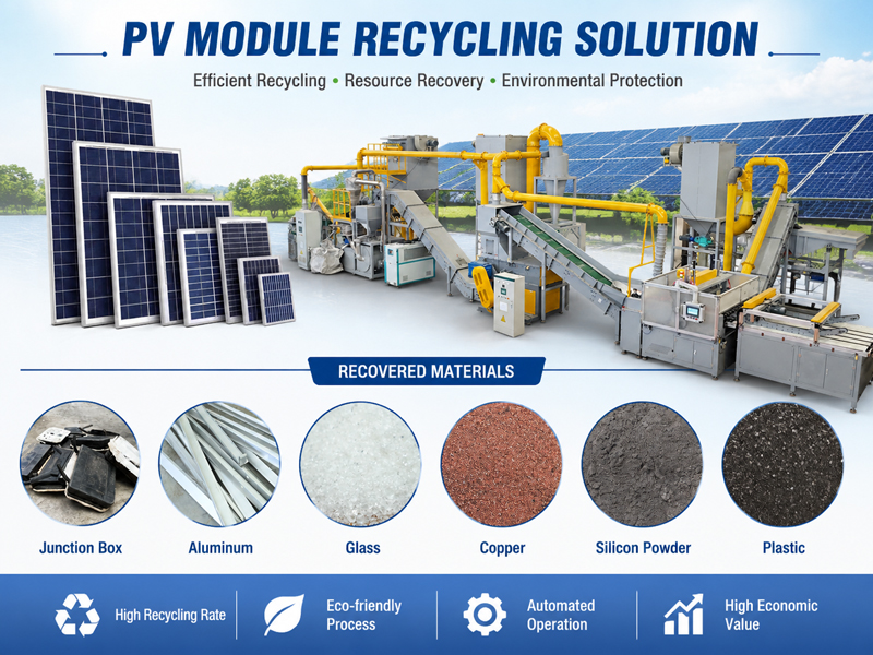 Small Unit in India for PV Module Recycling